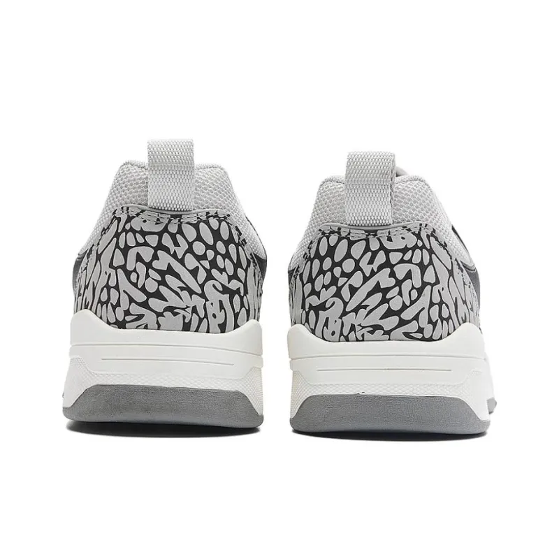 QIAODAN Pinwheel·Zero Anti Slip Wear Resistant Low Top Skateboard Shoes Men's Black Gray-2