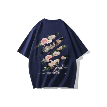 FONDLOOK T Shirts Unisex Navy Blue