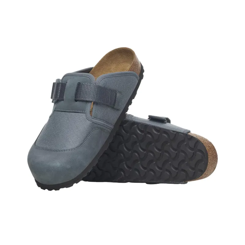 Birkenstock Boston Rubber Sole Abrasion Resistant Closed Toe Slippers Men's Gray Narrow-4