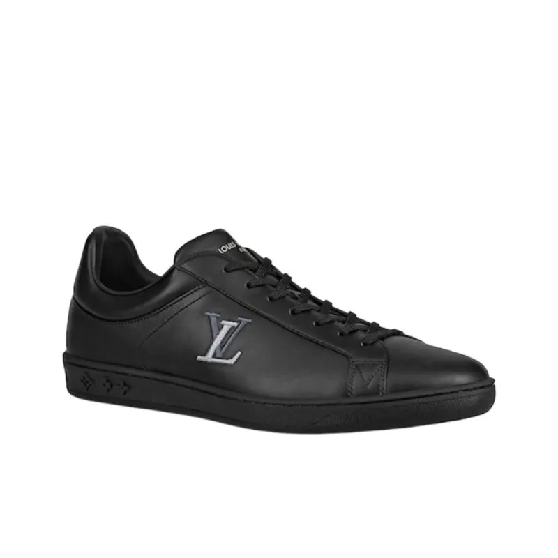 LOUIS VUITTON Luxembourg Low Top Skateboard Shoes Men's Black-1