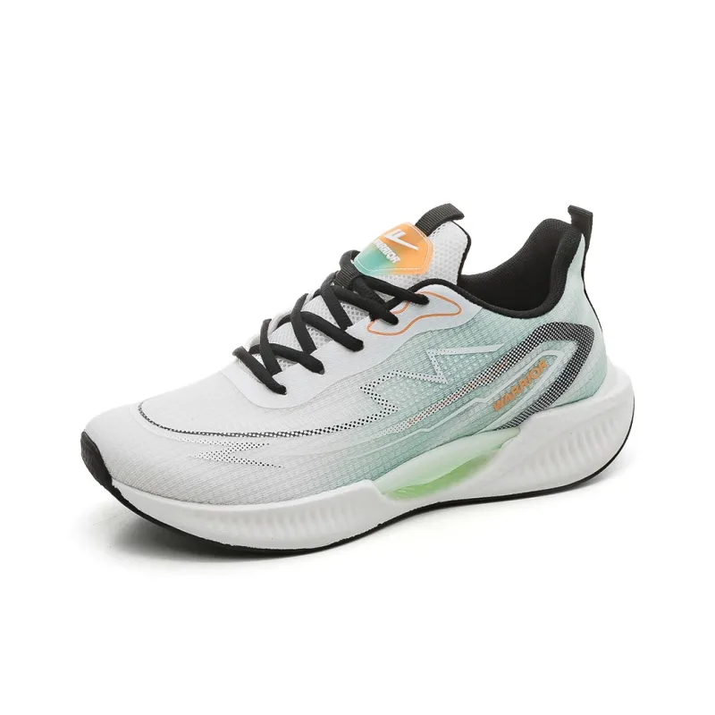 WARRIOR Running Shoes Men Low Top Beige/Green/Black-1
