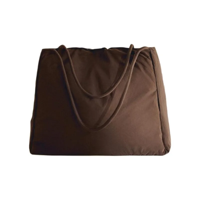ZARA Polyamide Tote Bag, Shopping Bag, Shoulder Bag Women's Brown-4