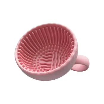 ZHENZI Makeup Brush Cleaning Tray Portable Silicone Scrubbing Pad