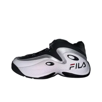 FILA FUSION GH3 Anti Slip Wear Resistant Low Top Basketball Shoes Men's Black White