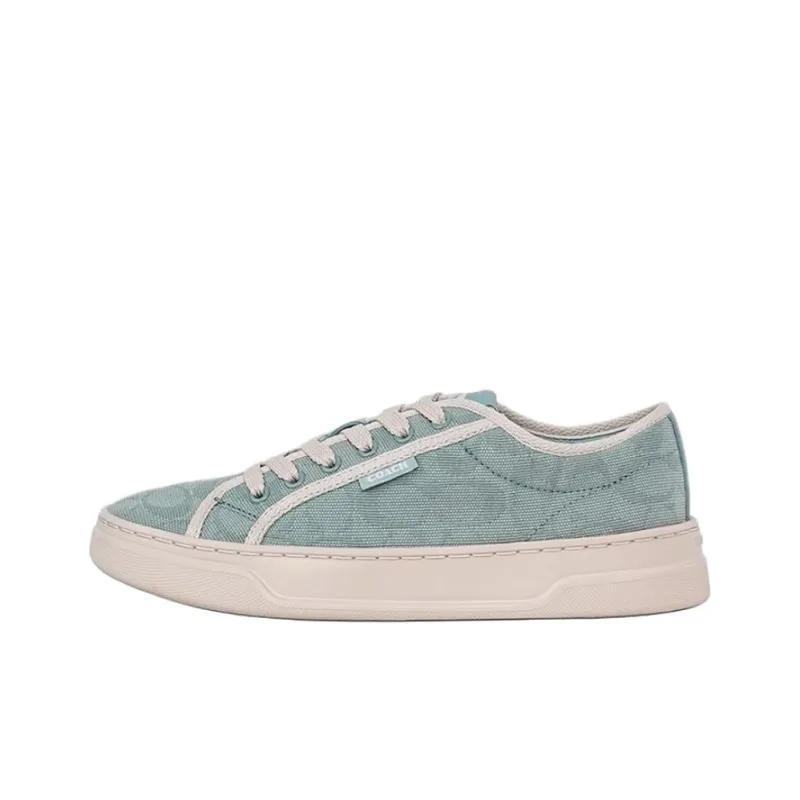 COACH Low Top Canvas Shoes Women's Mint Green-0