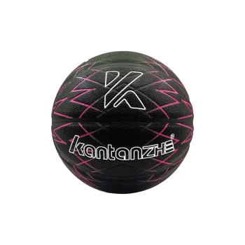 KANTANZHE PU Basketball Black Red Size 7 Training Competition Unisex