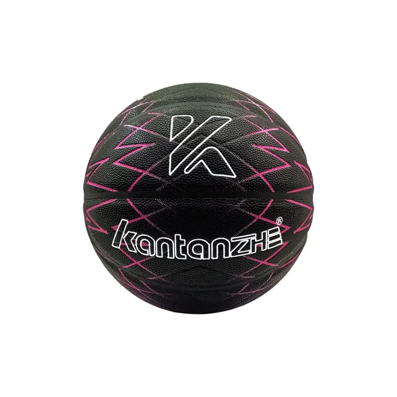 KANTANZHE PU Basketball Black Red Size 7 Training Competition Unisex-0