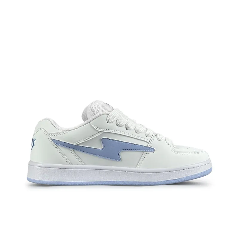 LuzaoT SUPER DRAG Coverage Breathable Low Top Skateboard Shoes Women's White Light Moon-1