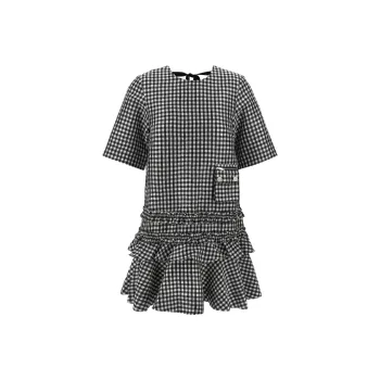 GANNI Short Sleeved Dress Women's Black