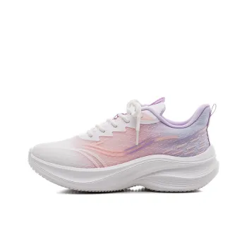 HUANQIU Cushioning, Breathable, Supportive Low Top Casual Running Shoes Women's White Purple