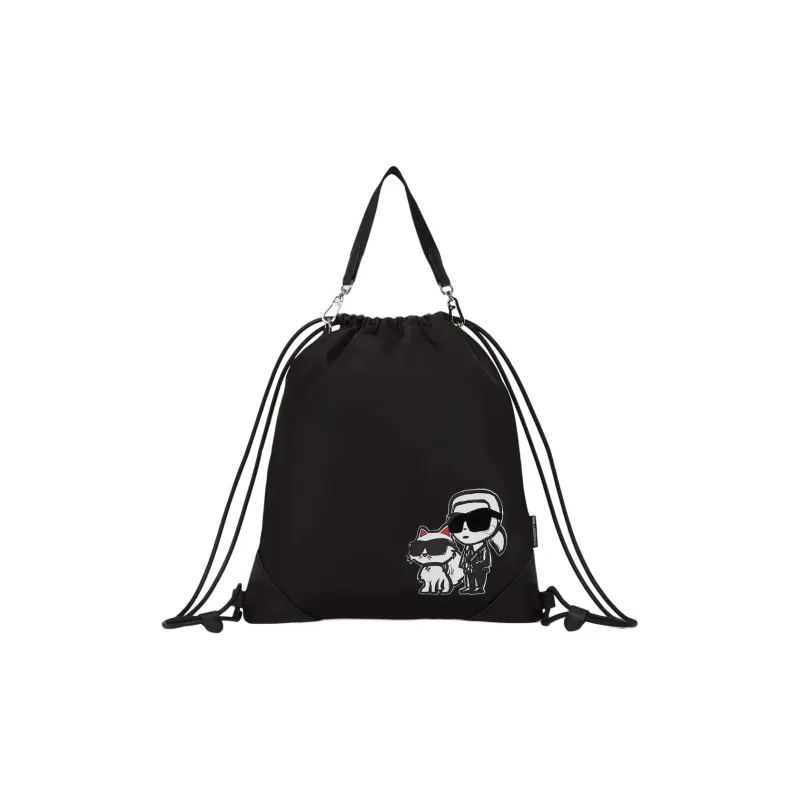 KARL LAGERFELD IKON Polyamide Backpack Unisex Black-0