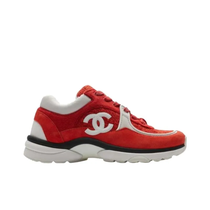 CHANEL Women's Sneaker 'Red Tweed' Women's-1