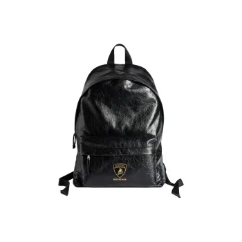 Balenciaga Sheepskin Backpack Men's Black