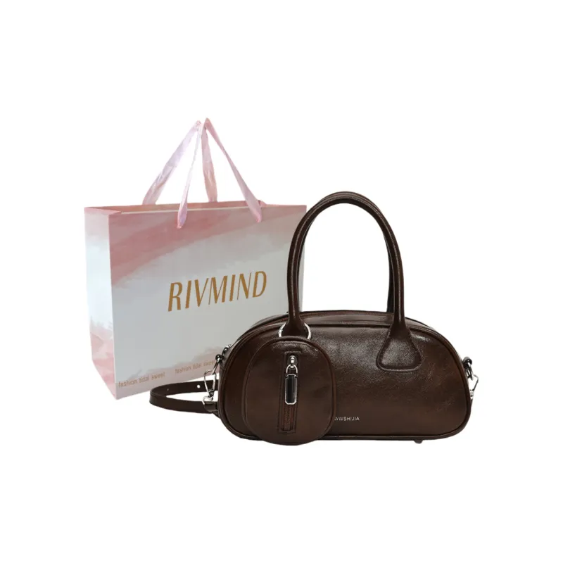 RIVMIND PU Shoulder Bag, Crossbody Bag, Handbag Regular Unisex Black/Red/Coffee/Brown-12