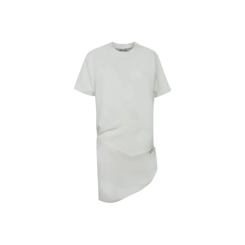MOSCHINO Short Sleeved Dress Women's White-0