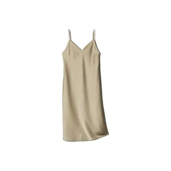 UNIQLO Slip Dresses Women's Dark Beige