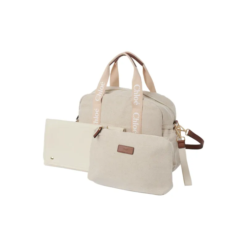 Chloe Jute One Shoulder Handbag Unisex Beige-2