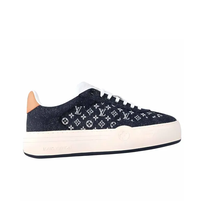 LOUIS VUITTON Groovy Low Top Skateboard Shoes Women's Dark Blue-1
