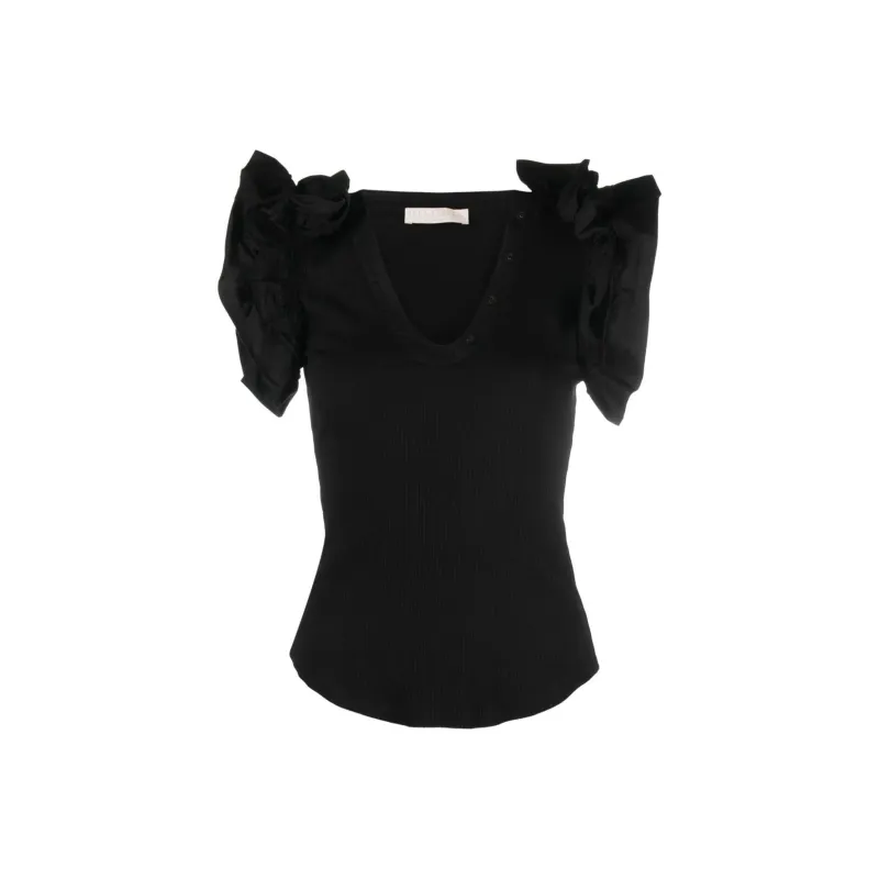 Ulla Johnson Birdie Ruffled Top-0