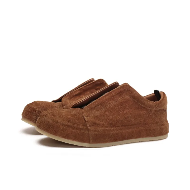 Viplander Abrasion Resistant Low Top Skateboard Shoes Men's Brown-1