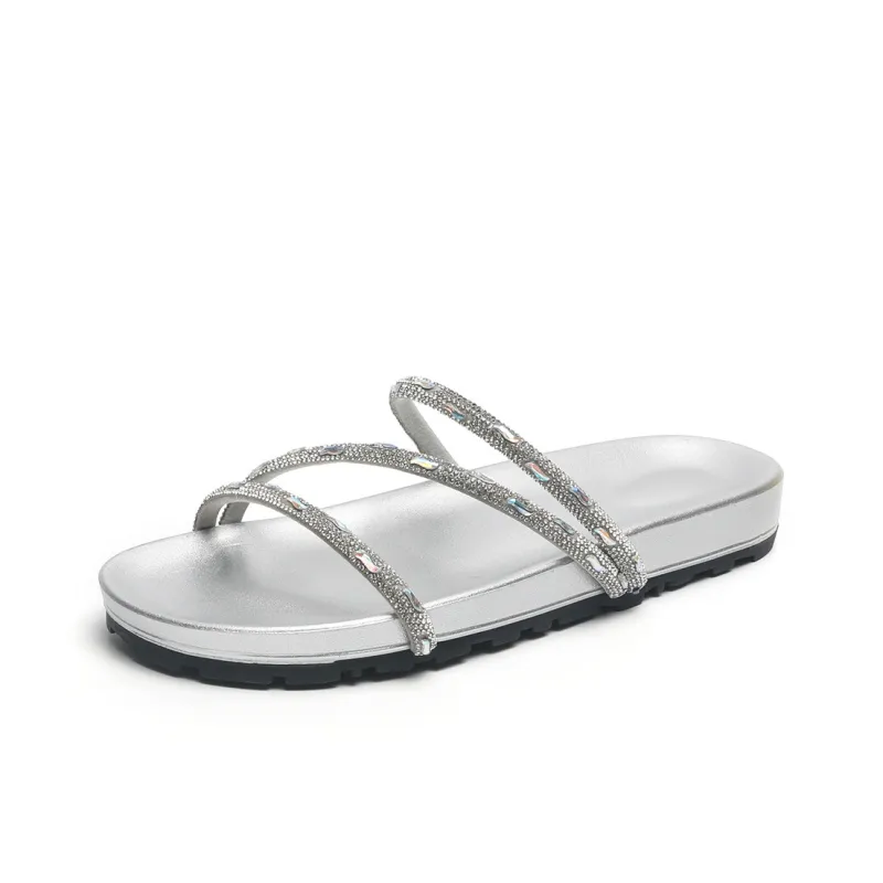O.L Rubber Sole Slip Resistant Abrasion Resistant Slide Slippers Women's-0