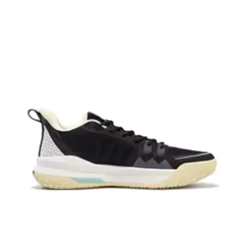 361° Burning War 4.0 Anti Slip Wear Resistant Low Top Basketball Shoes Men's Black White-1
