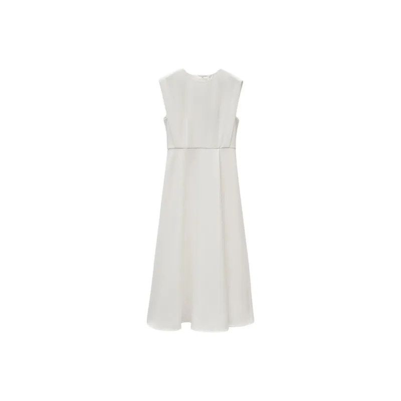 INSUN Sleeveless Dresses Women's White-0