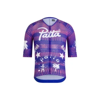 Rapha X Patta Cycling Clothing Men Flamingo Pink/Royal Blue