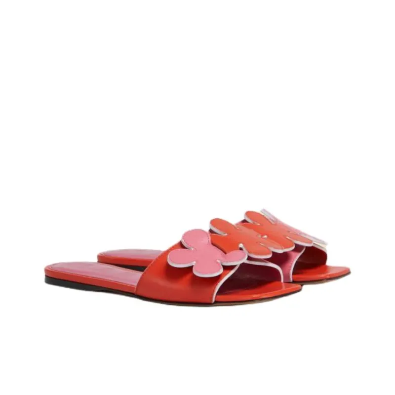 MARNI Slip Resistant Slide Slippers Women's Orange-2