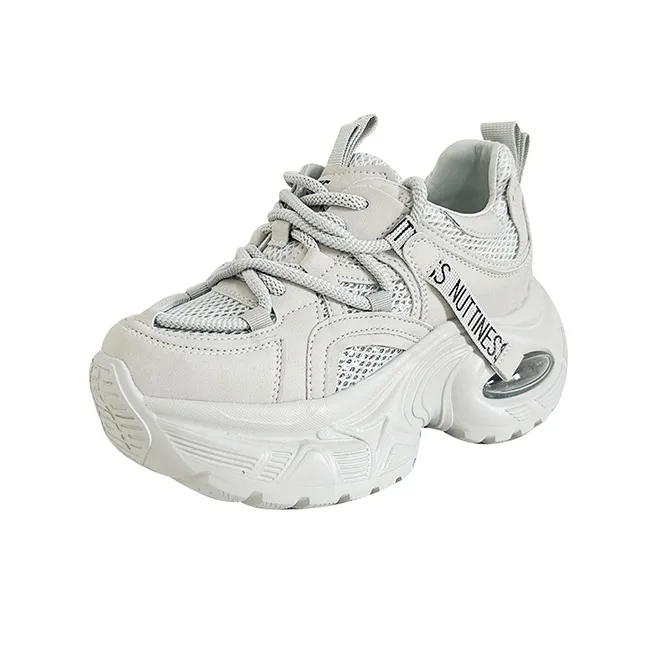 POOQ Breathable Height Increase Low Top Chunky Sneakers Women's-5