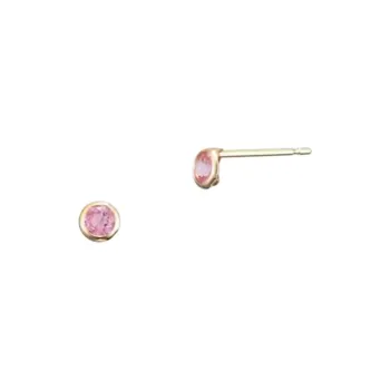 Canal 4℃ 10K Gold Stud Earrings Unisex Pink