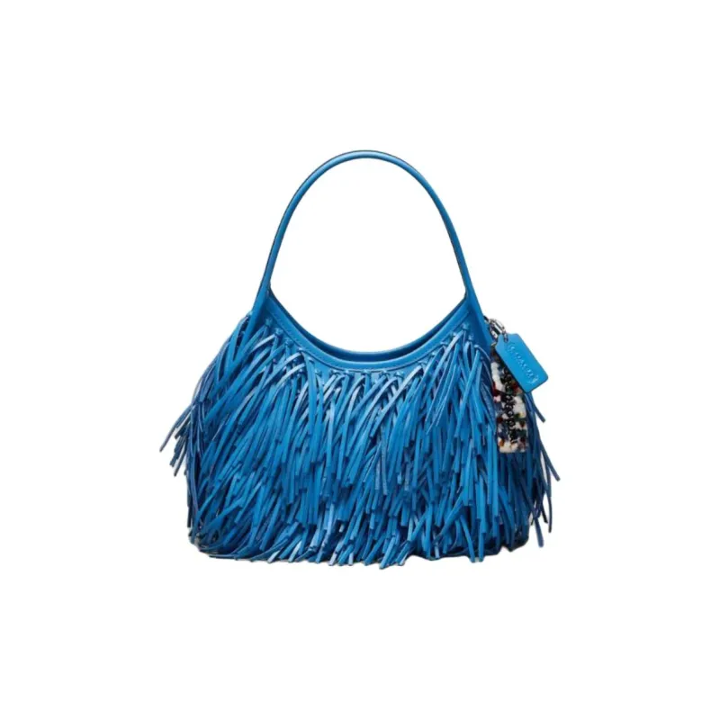COACH Ergo Upcrafted™ Leather Handbag Medium Size Women's Blue-0