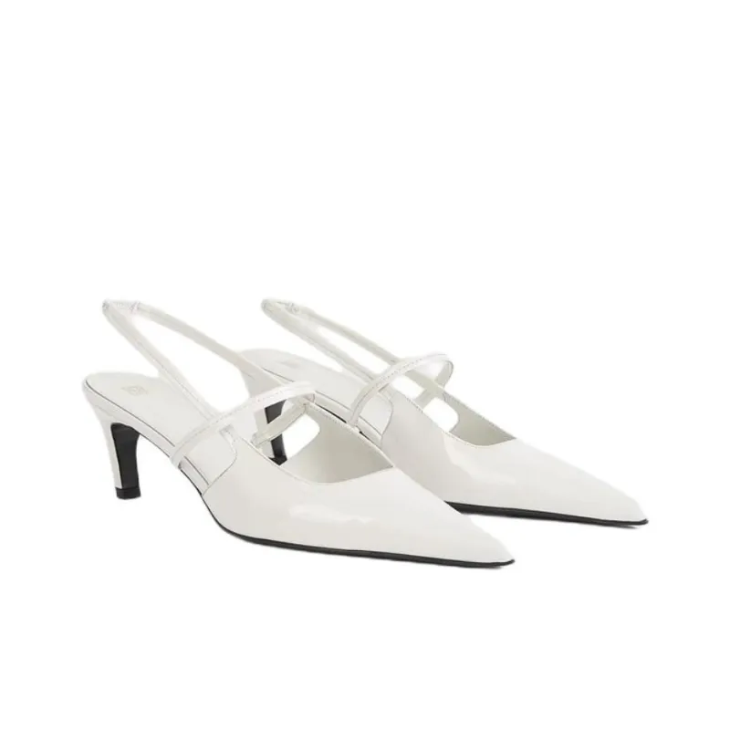 TOTEME Slim Heel High Heels 5cm Women's Ecru-2