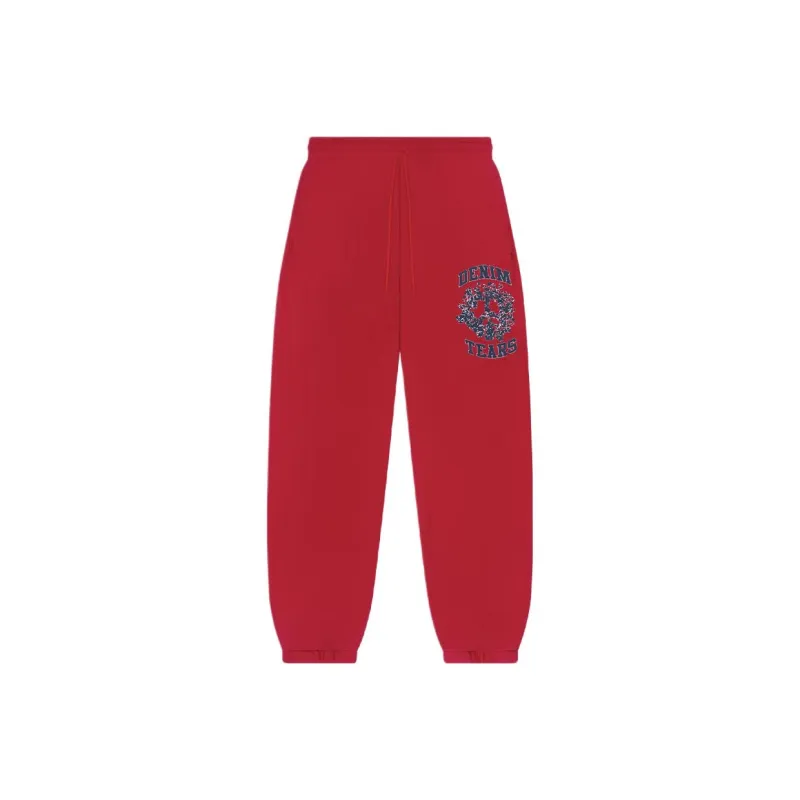 Denim Tears Knitted Sweatpants Unisex Red-0
