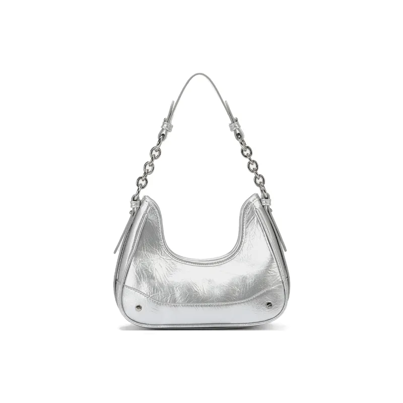 BOBDOG PU Crossbody Bag, Shoulder Bag Trumpets Women's Silver-4