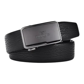 SEPTWOLVES Top Grain Cow Leather Belts Men's Width 3.5CM