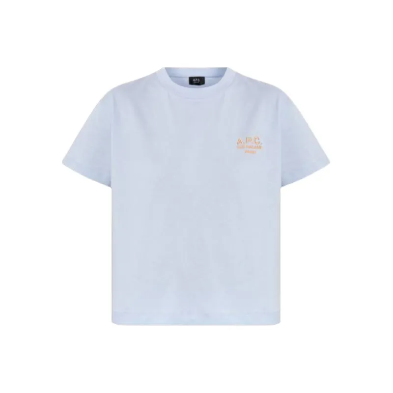 A.P.C Logo embroidered T shirt-0