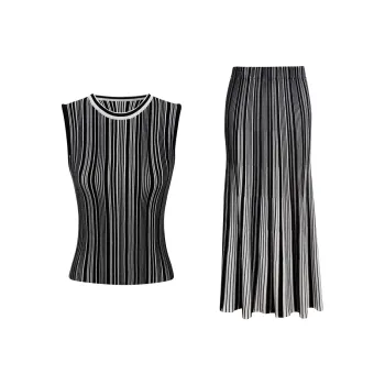 Amyenjoylife Two Piece Skirt Sets Women's