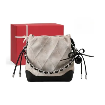 CNNCOO Synthetic Leather Crossbody One Shoulder Handbag Regular Women's Ecru