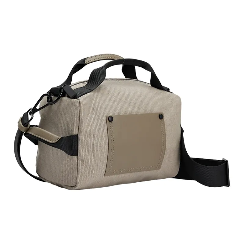 URBAN REVIVO Fabric Crossbody Handbag Unisex Warm Gray-1