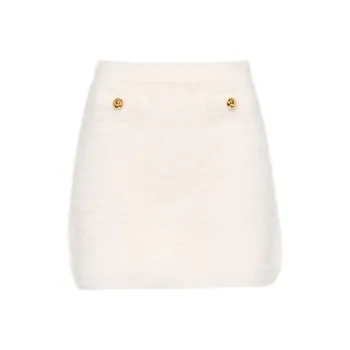 MIU MIU Casual Short Skirts Women's White