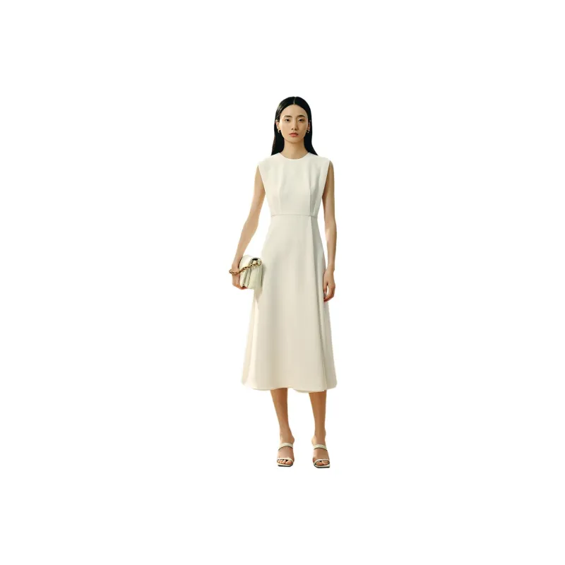 INSUN Sleeveless Dresses Women's White-1