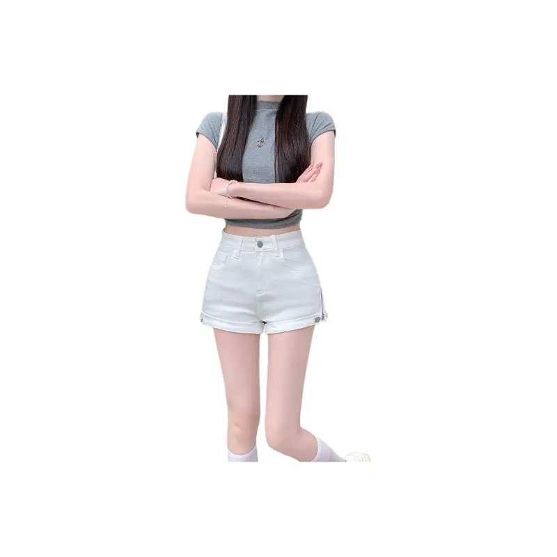 GOSO Denim Shorts Women's White-0