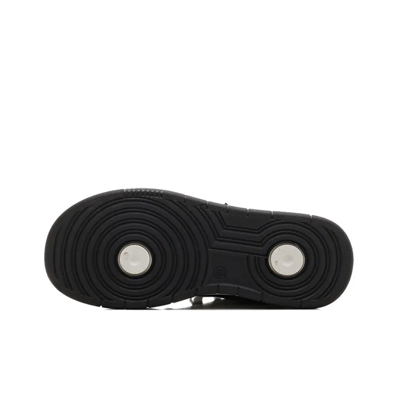 HUANQIU Slip Resistant Shock Absorbers With Abrasion Resistant Properties Low Top Skateboard Shoes Women's White Black-4
