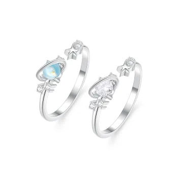 LAOYINFANG S 999 Fine Silver Sterling Silver Rings Women's
