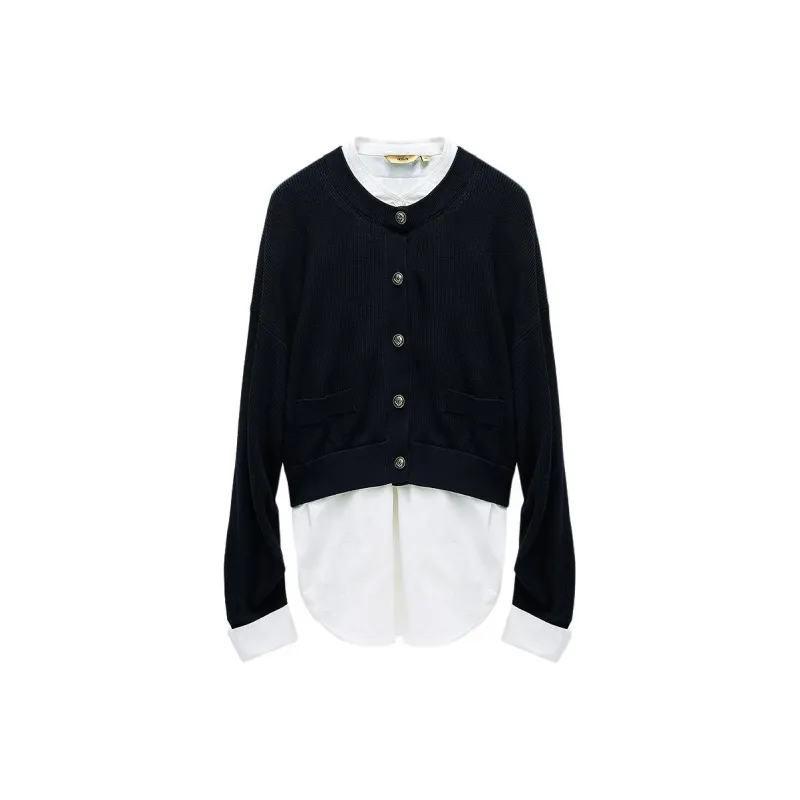INSUN Shirts Women's Navy Blue-0