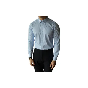 WALLPAINTER Shirts Men Blue Fine Plaid
