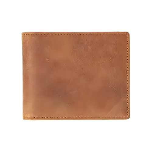 Yalu Polyester With Cow Leather Wallet Men's Vintage Brown/Dark Brown