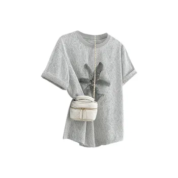 TOUCH T Shirt Women's Gray White