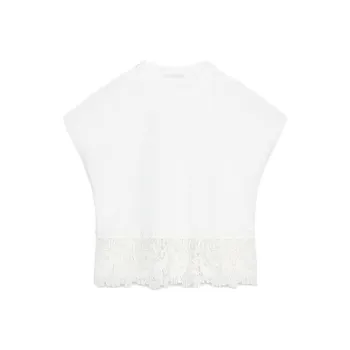 ZARA T Shirts Women's Frosted White